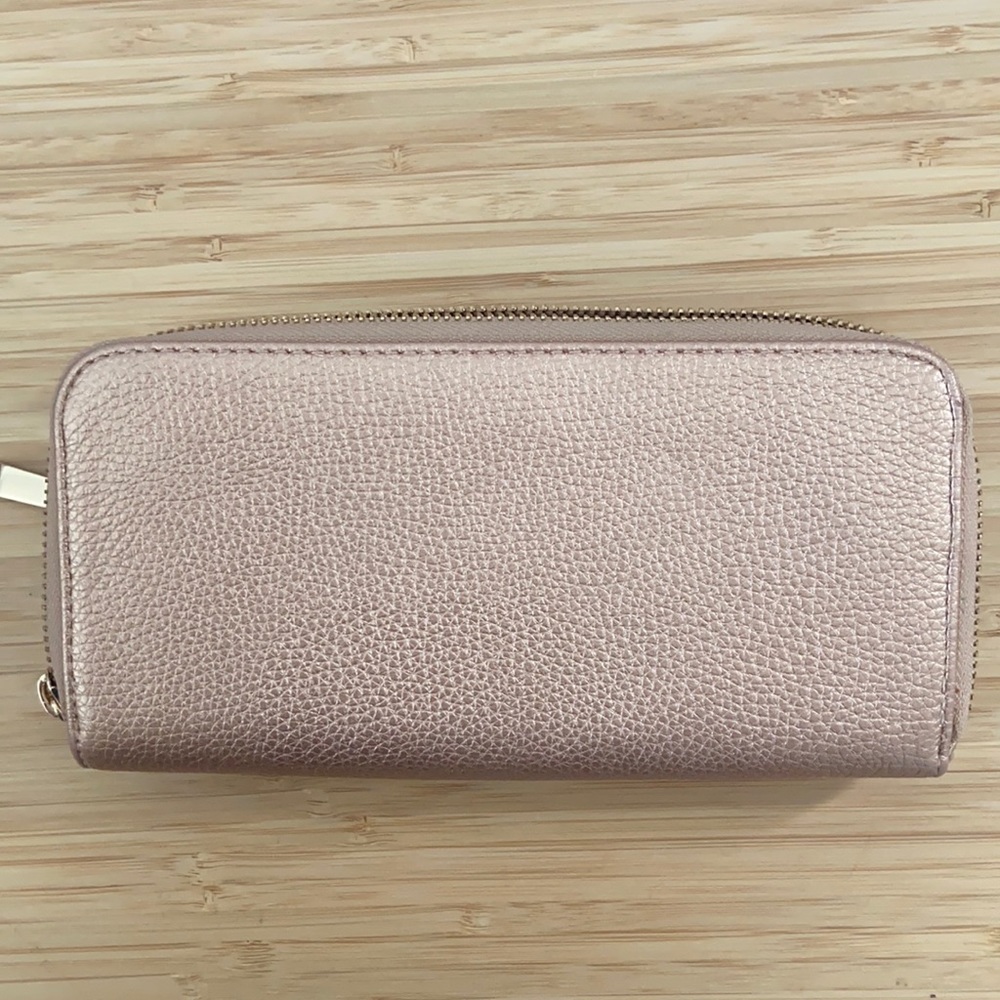 Gold metallic large wallet